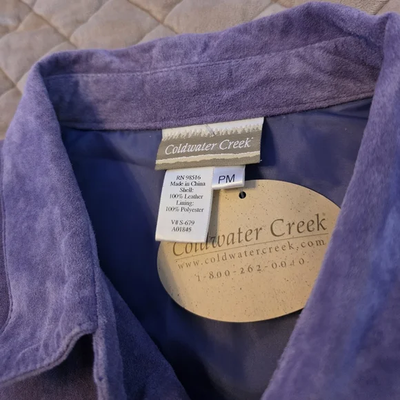 Coldwater Creek Lavender Suede Jacket - Picture 3 of 4